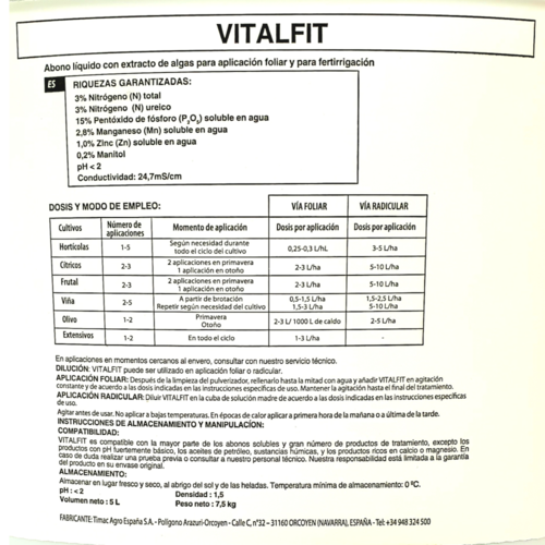 Vitalfit 1L Inductor antioxidante