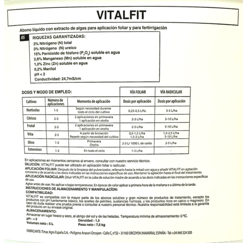 Vitalfit 5L Inductor antioxidante