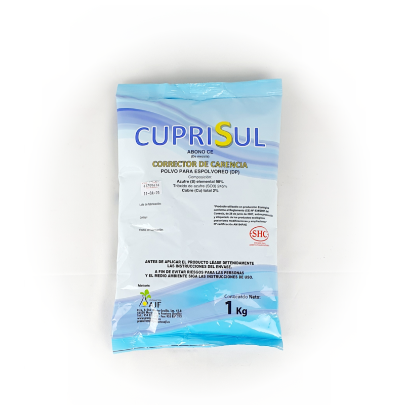 Cuprisul - Azufre y cobre en polvo 1kg