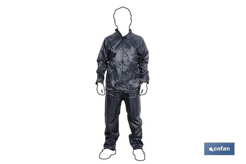 Traje de Agua fabricado en Polister/PVC color Azul Talla M