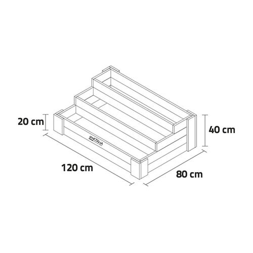 Mesa de cultivo BOX Stairs 120 - Hortalia