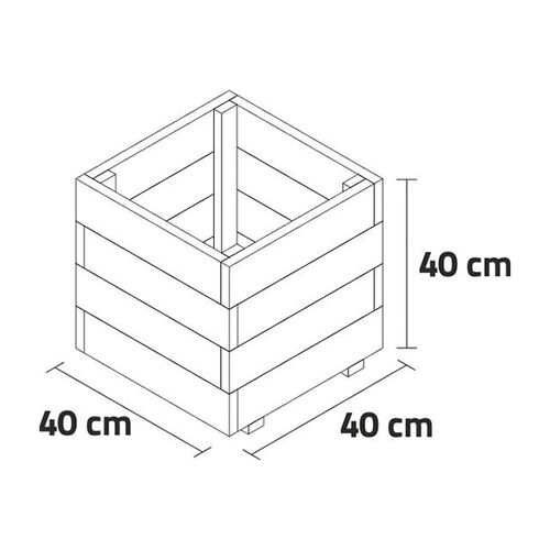 Jardinera PUN 40x40x40 - Hortalia