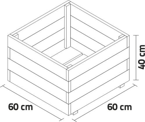 Jardinera PUN 60x60x40 - Hortalia