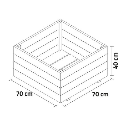 Jardinera PUN 70x70x40 - Hortalia