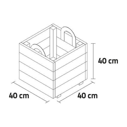 Jardinera PUN KD 40x40x40 - Hortalia