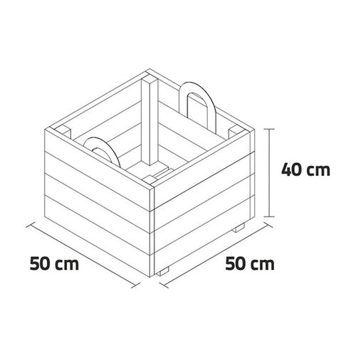 Jardinera PUN KD 50x50x40 - Hortalia