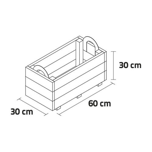 Jardinera GHIO KD 60X30X30  - Hortalia