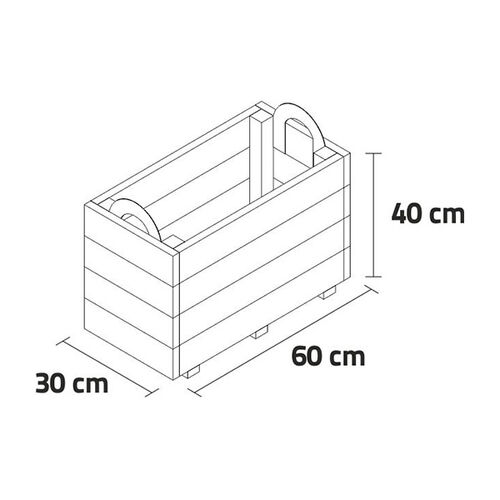 Jardinera GHIO KD 60X30X40 - Hortalia