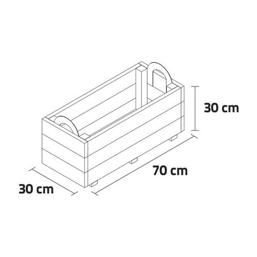 Jardinera GHIO KD 70X30X30 - Hortalia