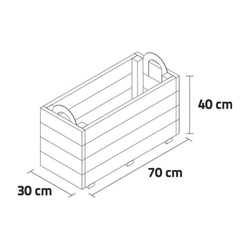 Jardinera GHIO KD 70X30X40 - Hortalia