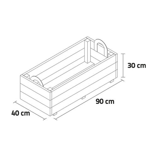 Jardinera GHIO KD 90X40X30 - Hortalia