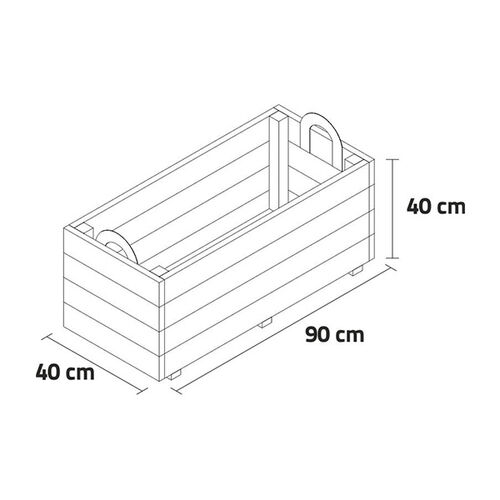 Jardinera GHIO KD 90X40X40 - Hortalia