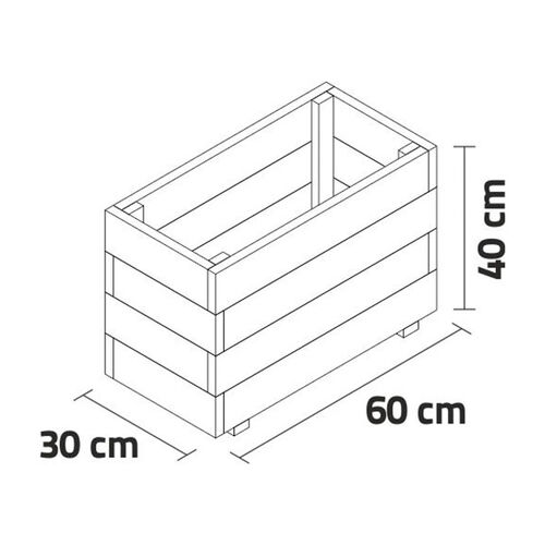 Jardinera GHIO 60 x 30 x 40 - Hortalia