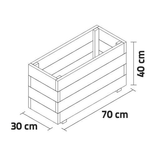 Jardinera GHIO 70 x 30 x 40 - Hortalia