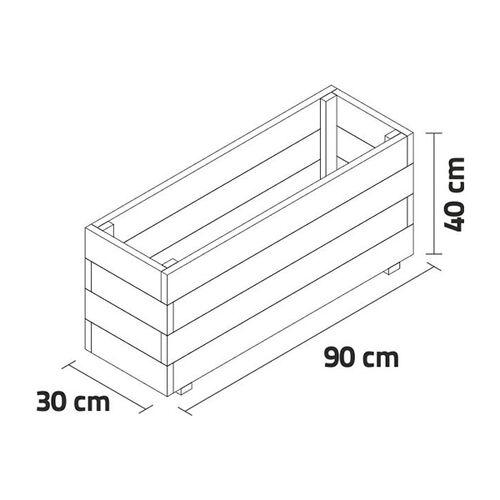 Jardinera GHIO 90 x 30 x 40 - Hortalia