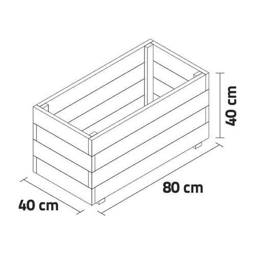 Jardinera GHIO 80 x 40 x 40 - Hortalia