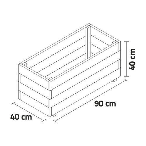 Jardinera GHIO 90 x 40 x 40 - Hortalia