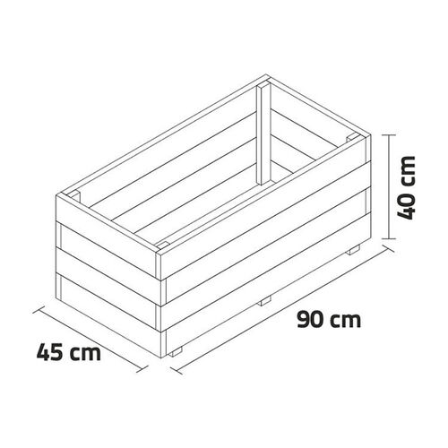 Jardinera GHIO 90 x 45 x 40 - Hortalia