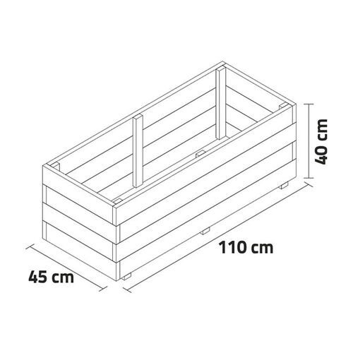 Jardinera GHIO 110 x 45 x 40 - Hortalia