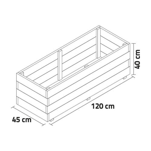 Jardinera GHIO 120 x 45 x 40 - Hortalia