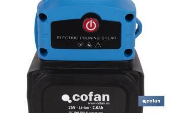 Tijeras de Podar Elctricas | Funcionamiento a Batera Li-ion 25 V 2 Ah