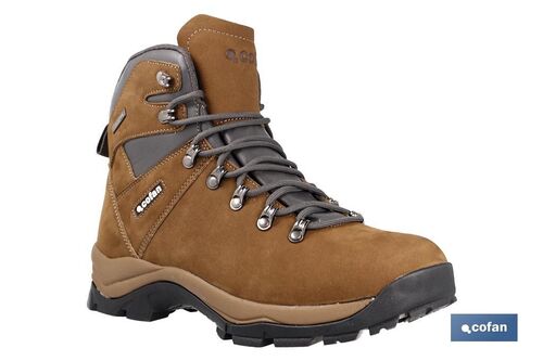 Bota de Montaa Marrn - Talla 37 | Bota de Piel Nobuck para Trekking