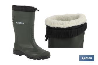 Bota de Agua | Con Forro Polar Cosido - Talla 36 | Fabricado PVC | Color Verde