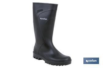 Bota de Agua - Talla 36 | Color Negro| Alta Calidad | Fabricada en PVC