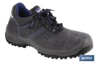 Zapato de Serraje - Talla 45 | Color Gris | Seguridad S1P+SRC | Modelo Myron | Puntera de Carbono Light