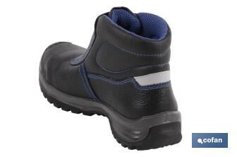 Bota de Piel - Talla 37 | Color Negro | Cierre de Velcro | Seguridad S3 | Modelo Urian | Puntera de Carbono Light