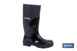 Bota de Agua | Alta de Seguridad S-5 - Talla 46 | Color Negro | Fabricada PVC