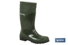 Bota de Agua | Color Verde | Seguridad S5 - Talla 50 | Fabricada en PVC | Puntera y Plantilla de Acero