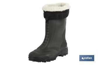 Bota de Agua | Con Forro Polar Cosido - Talla 37 | Fabricado PVC | Color Verde