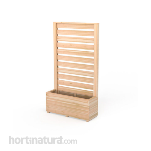 Jardinera KOMA 40 con Panel Alto de Madera - Hortalia