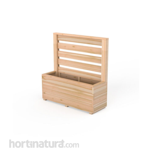 Jardinera KOMA 40 con Panel Bajo de Madera - Hortalia