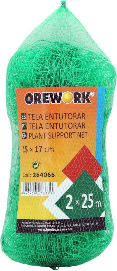 Malla para entutorar Orework 2x25m (15X17cm - 8 g/m)